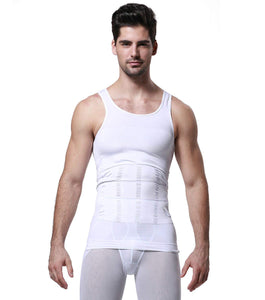 Mens Slimming Body Shaper Vest Shirt Abdomen Slim