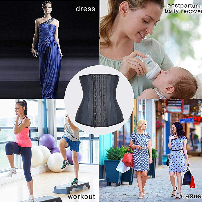Shop 100 Latex 25 Steel Boned Waist Trainer Free Shipping Slliim