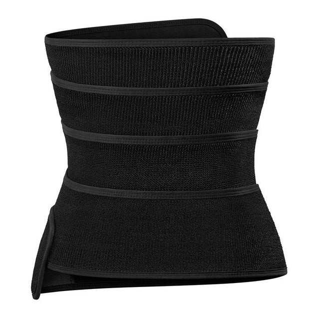 Waist Trimmer Wrap Fat Burning Sauna Waist Trainer Black- One Size Fit All