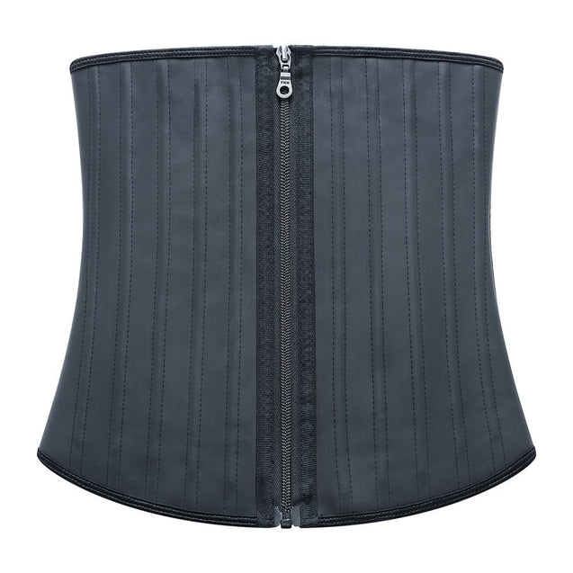 25 Steel Boned Latex Waist Trainer YKK Zip Up Corset