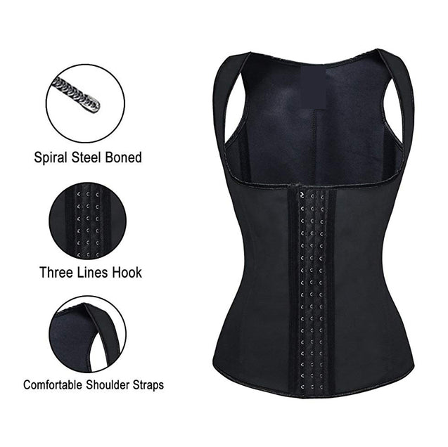 Latex Steel Boned Waist Training Shapewear Corsets