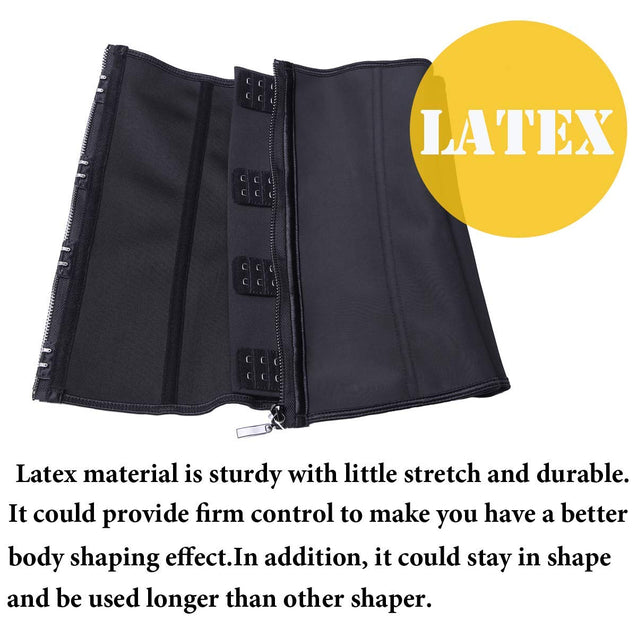 Latex Waist Training Corsets with Zip & Hook