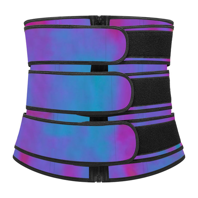 Reflective Fitness Sweat Belt Colorful Unisex Latex Waist Trainer