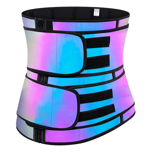 Reflective Fitness Sweat Belt Colorful Unisex Latex Waist Trainer