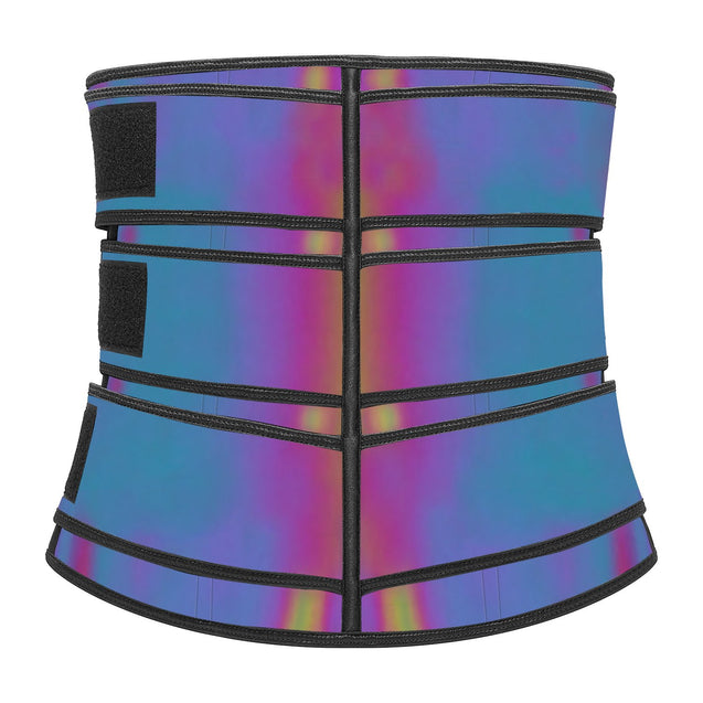 Reflective Fitness Sweat Belt Colorful Unisex Latex Waist Trainer