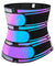 Reflective Fitness Sweat Belt Colorful Unisex Latex Waist Trainer