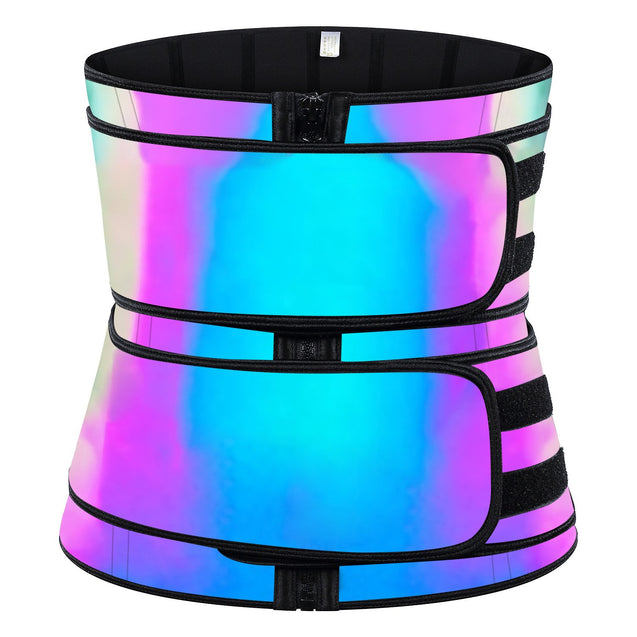 Reflective Fitness Sweat Belt Colorful Unisex Latex Waist Trainer