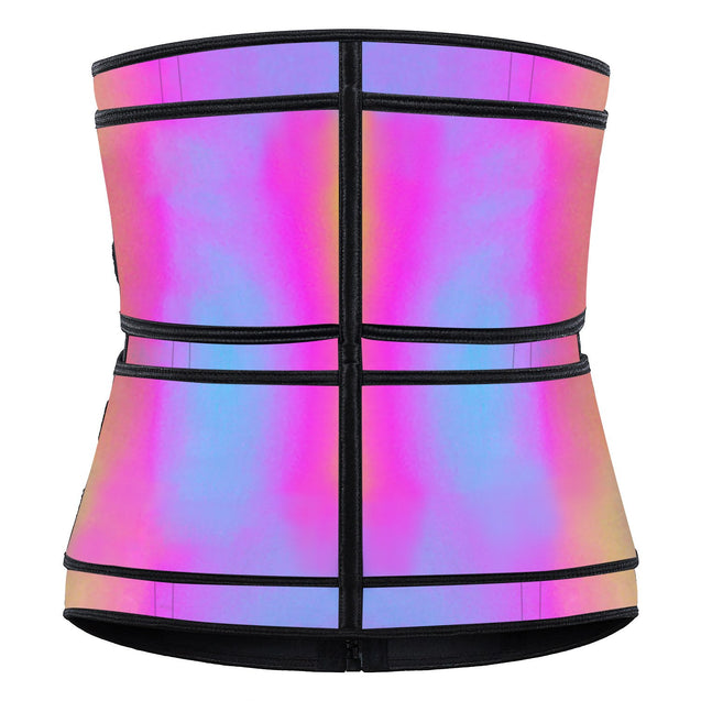 Reflective Fitness Sweat Belt Colorful Unisex Latex Waist Trainer