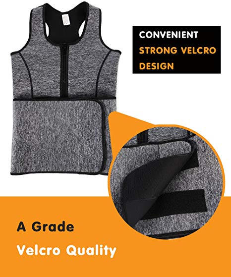 Neoprene Sweat Vest with Adjustable Waist Trimmer Belt