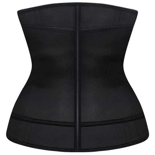 Women 9 Steel Boned Latex Sauna Belt Sweat Waist Trainer Corset